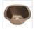 Belle Foret Square Copper Kitchen Sink with Flat...