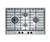 Bosch PCK755UC Stainless Steel Gas Cooktop