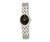 Citizen Stainless and Gold Tone Black Oval Face...