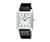 Citizen Stiletto Square Silver Face Black Leather...