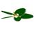 Emerson Maui Green in Polished Brass with Standard...