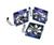 Ultra 3 Pack 80mm Shiny Blue Fans Fan Kit